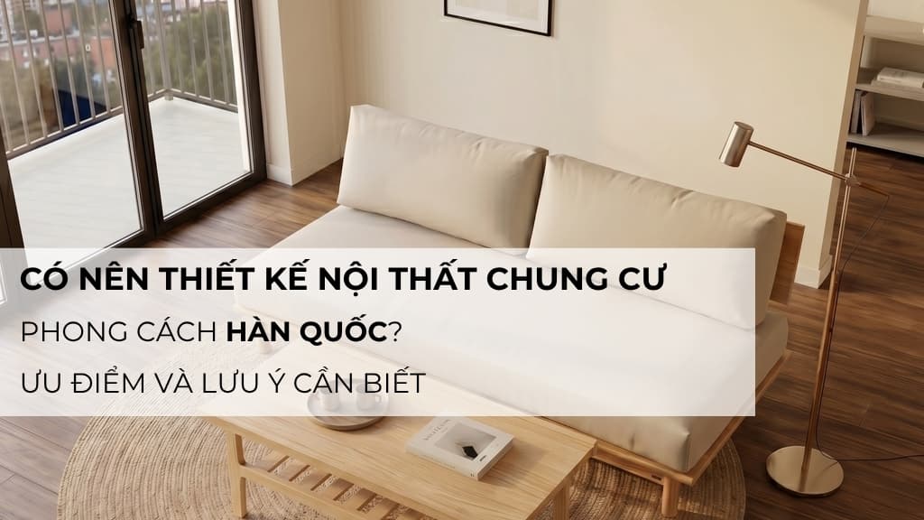 Có nên thiết kế nội thất chung cư phong cách Hàn Quốc? Ưu điểm và lưu ý cần biết