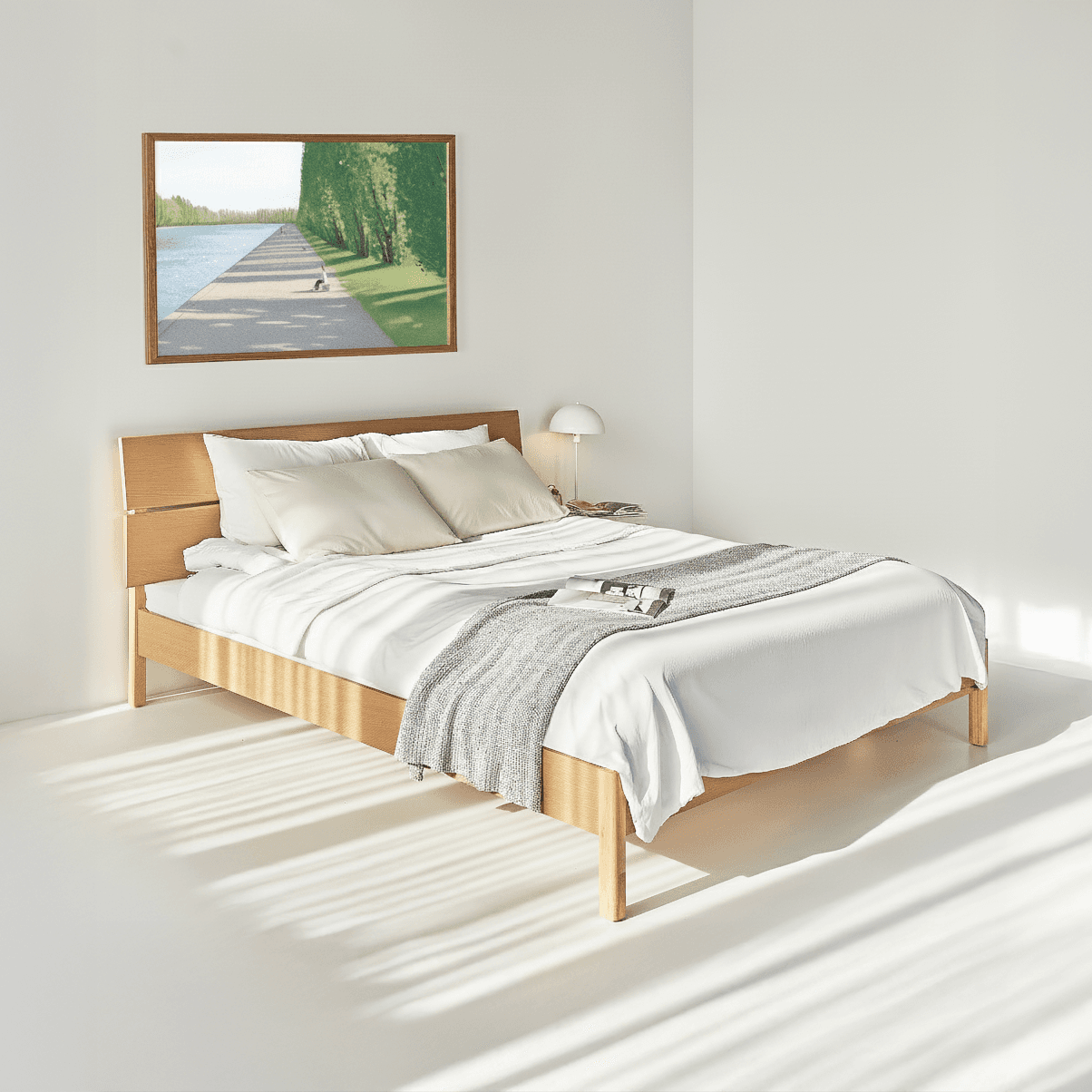 Giường Ngủ Gỗ Nhà Đẹp - Tốt VLINE 601 Nhiều Kích Thước