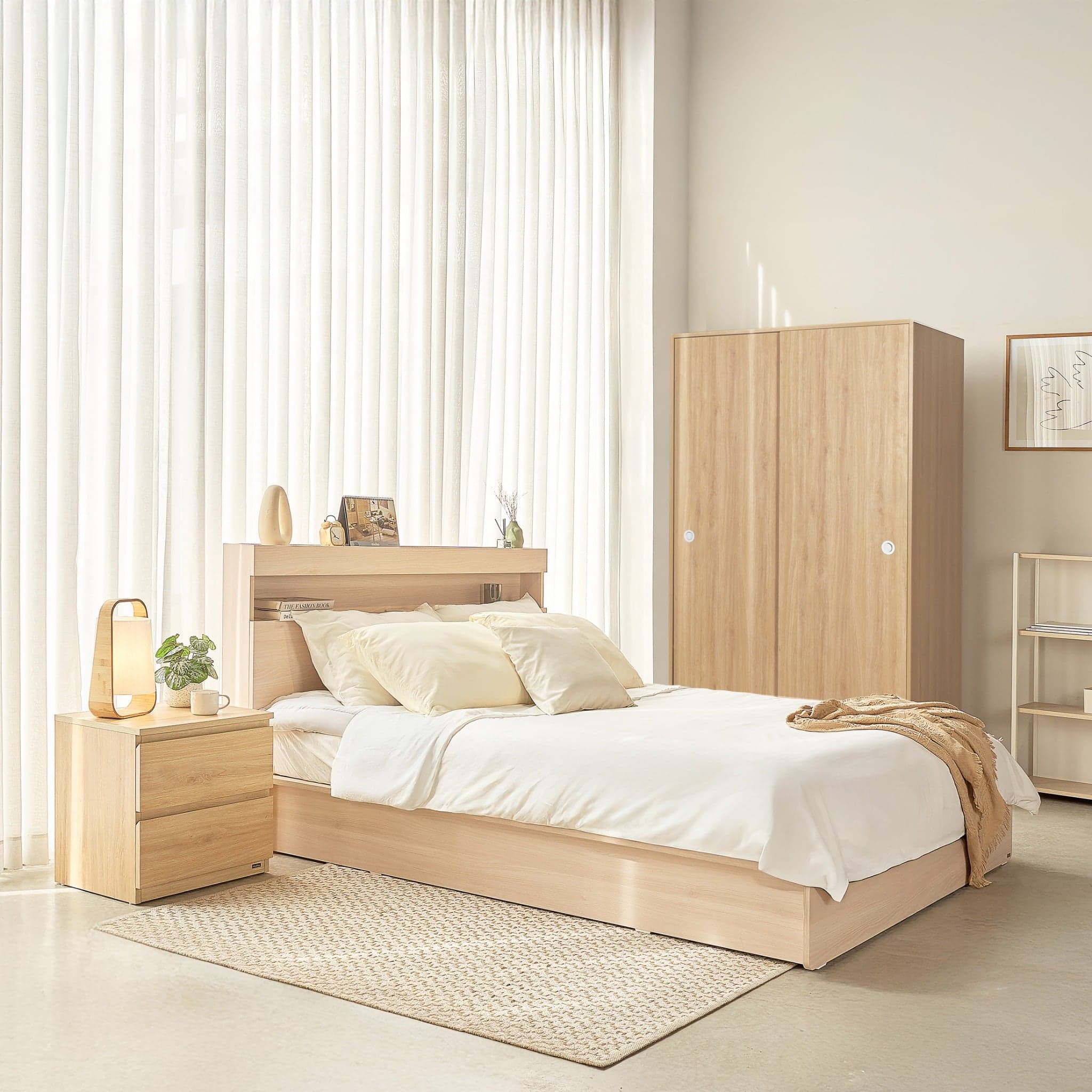 Combo Giường Có Hộc - Tủ Quần Áo VIENNA