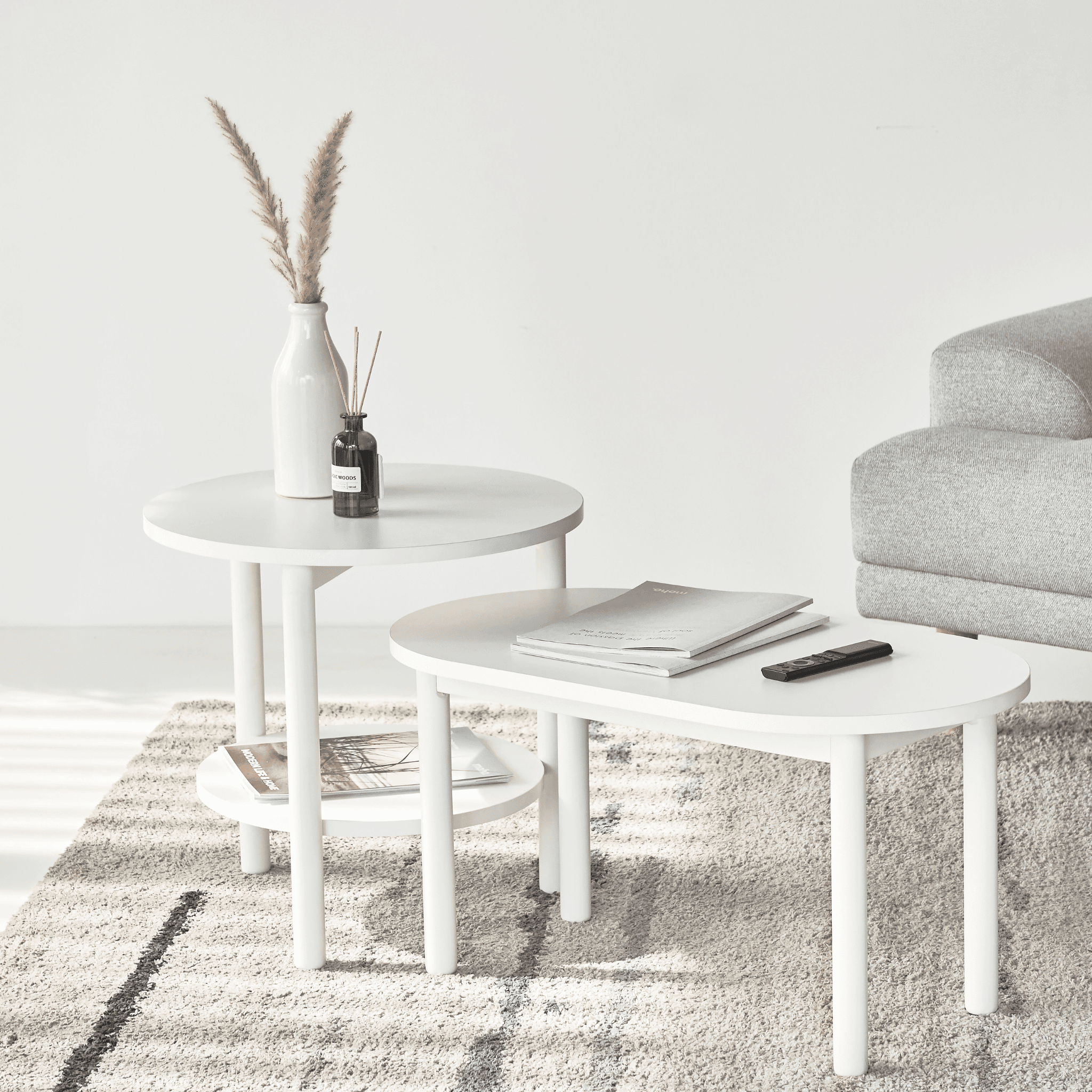 Set Bàn Sofa - Bàn Trà - Bàn Cafe Gỗ KLINE