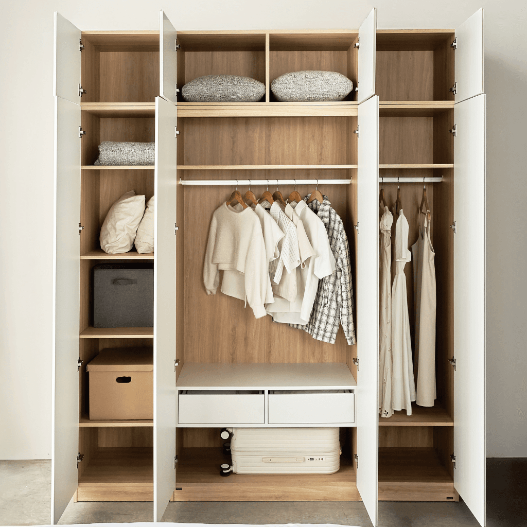 Set Tủ Quần Áo Kèm Tủ Nóc 2m5 VIENNA